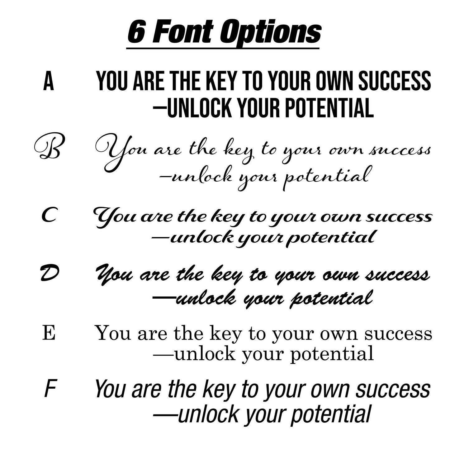 Unlock Your Potential – Elegant Framed Laser Engraved Mirror. Part of the Motivational Collection of Success Quotes